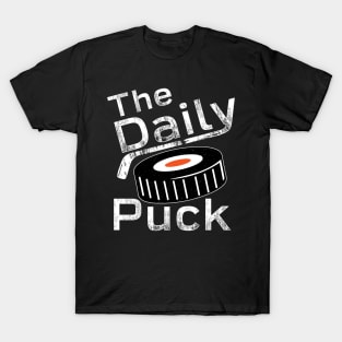 White Text / Orange Puck T-Shirt